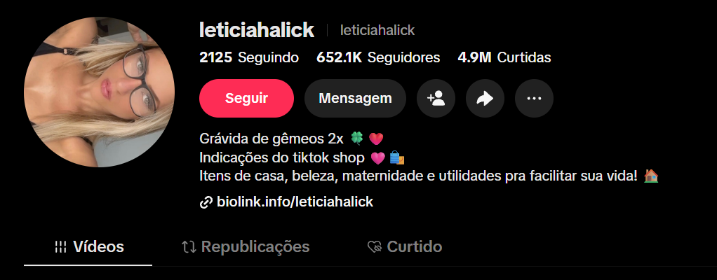 Perfil do TikTok